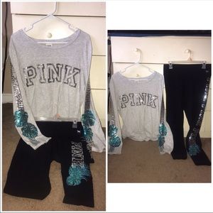 Victoria’s Secret PINK floral bling set